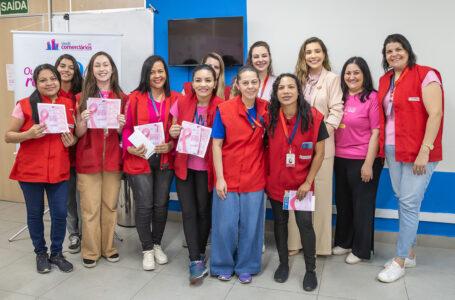 Sindicomerciários Caxias realiza palestra de prevenção ao câncer de mama para comerciárias da Cassol Centerlar